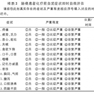 肠癌患者化疗即时自我评估系统的设计与应用