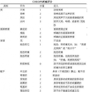 小儿疼痛评估工具